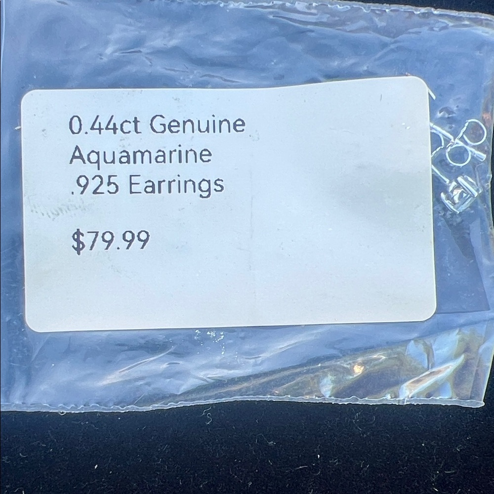 Aquamarine 0.44ct Sterling Silver Earrings